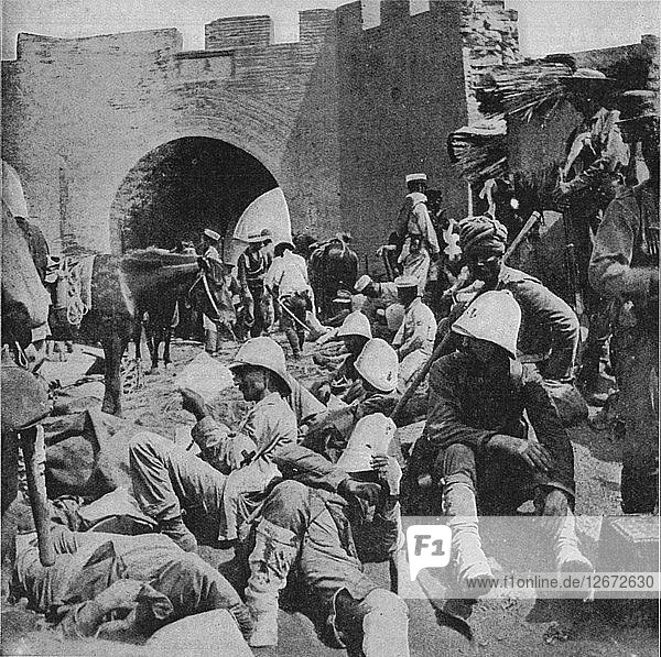 In the Flowery Land - The Wounded of the Allies at the Mud Gate Tientsin 1900. Artist: Unknown.