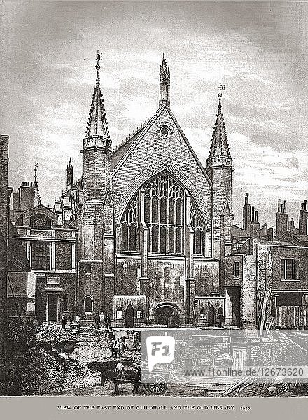 East End of Guild Hall and Library  1870  (1886). Artist: Unknown.