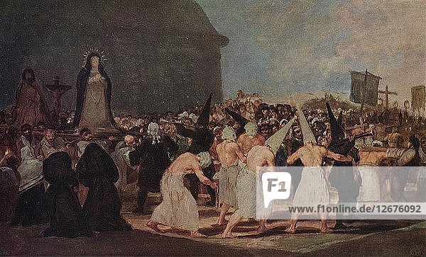Eine Prozession von Flagellanten  1812-1819 (1939). Künstler: Francisco Goya.