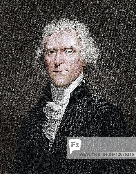 Thomas Jefferson  American president. Artist: Unknown.