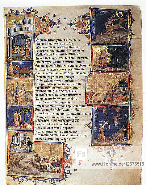 Page of Tragedy by Seneca  14th century manuscript.