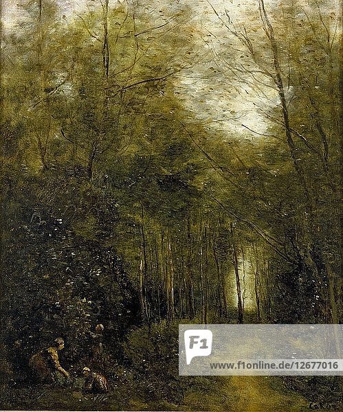 Montfermeuil  der Bach im Wald  1867. Künstler: Jean-Baptiste-Camille Corot.