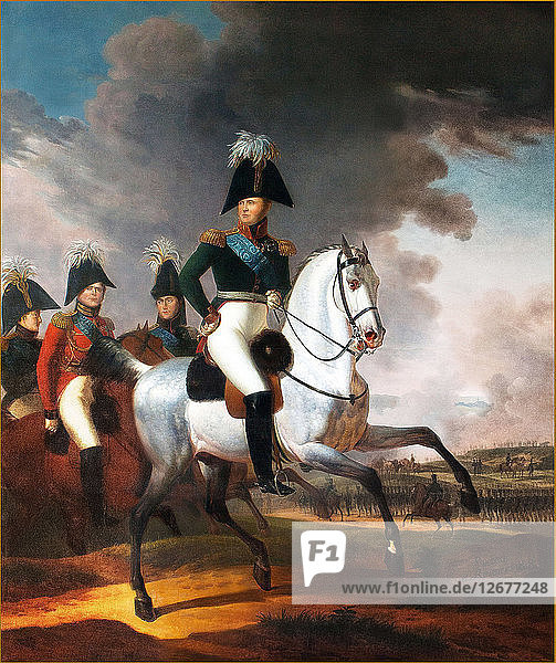 Reiterporträt von Kaiser Alexander I. (1777-1825).