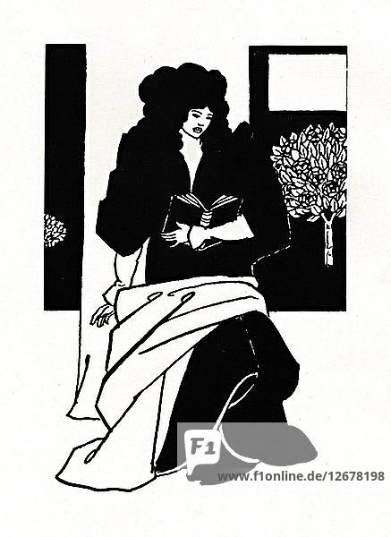 Illustration aus Morte DArthur  1893-1894  (1923). Künstler: Aubrey Beardsley.