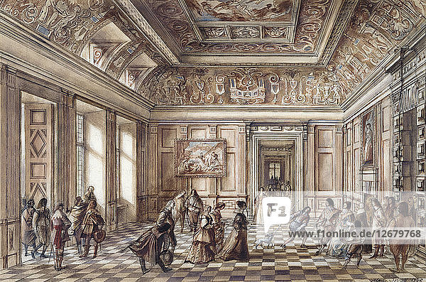 Eingangshalle von Bolsover Castle  17. Jahrhundert  (um 1960). Künstler: Alan Ernest Sorrell.
