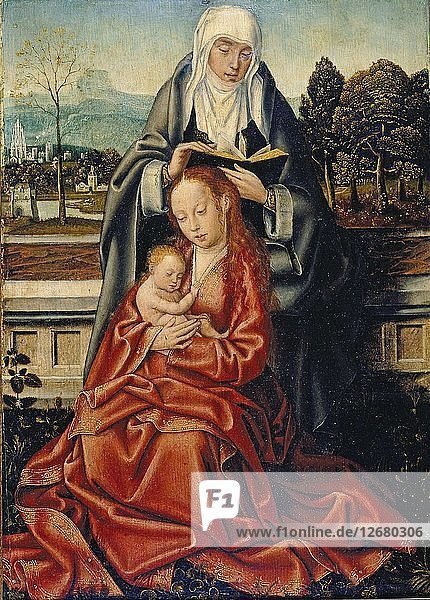 Die Jungfrau und das Kind mit der heiligen Anna  15. Jahrhundert. Künstler: Unbekannt  Jungfrau Maria.