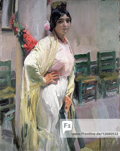 Maria  die schöne Frau  Öl  1914 von Joaquin Sorolla.