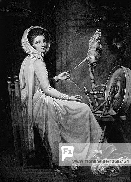 Lady Hamilton als die Spinnerin  um 1782  (1912). Künstler: George Romney.
