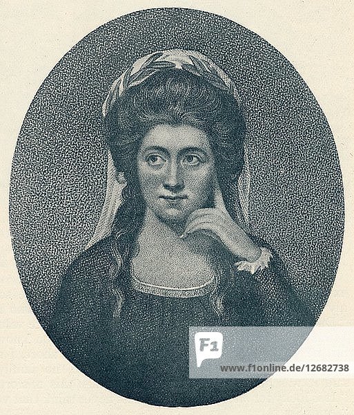 Anna Seward (geb. 1747  gest. 1809)  1907. Künstlerin: Unbekannt.