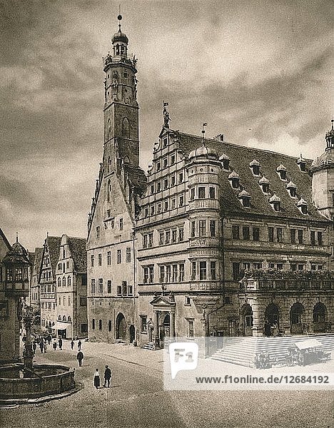 Rothenburg o. d. T. - Rathaus  1931. Künstler: Kurt Hielscher.
