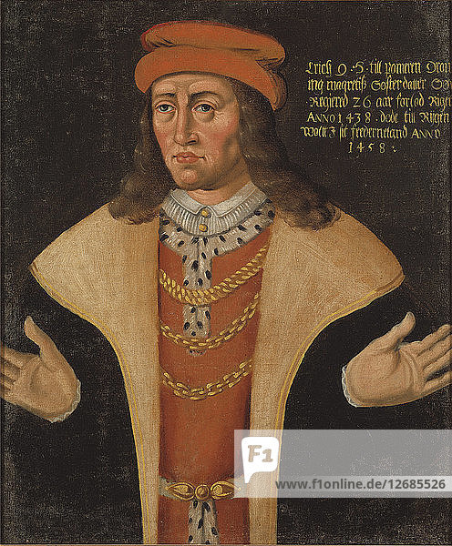 Porträt von Eric von Pommern (1382-1459)  König von Dänemark  Norwegen und Schweden.