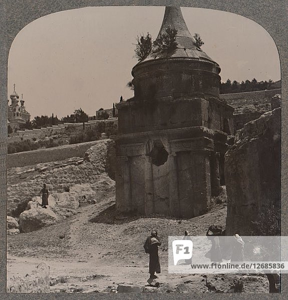 The Tomb of Absalom in the Valley of Jehosaphat  c1900. Artist: Unknown.
