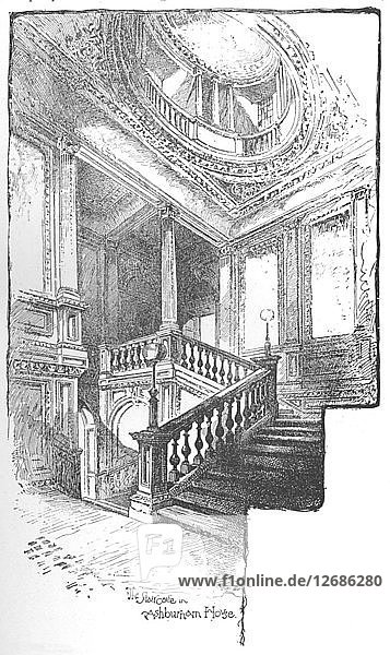 Die Treppe  Ashburnham House  1890. Künstler: Herbert Railton.