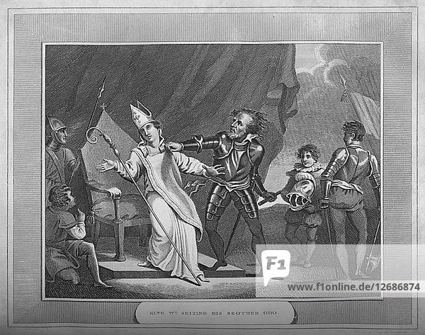 König Wilhelm ergreift seinen Bruder Odo  1838. Künstler: Unbekannt.