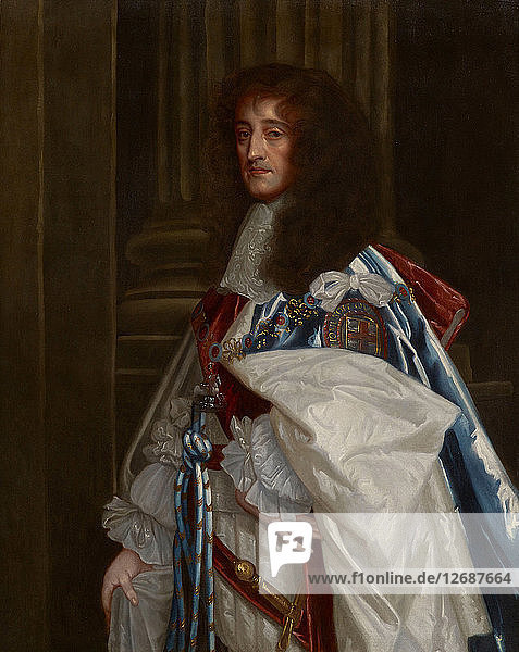 Porträt von Prinz Rupert vom Rhein (1619-1682)  der die Robe des Hosenbandordens trägt.