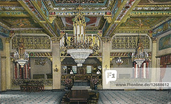Aufwändiges Interieur des Kasinos und der berühmten Goldbar  Hotel Agua Caliente  um 1939. Künstler: Unbekannt.