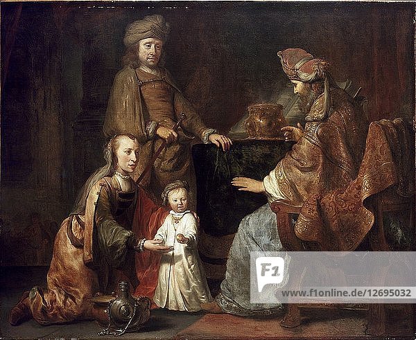 The Infant Samuel brought by Hannah to Eli  early 1660s. Artist: Gerbrand van den Eeckhout.