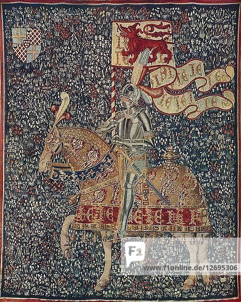 Ritter mit dem Wappen von Jean de Daillon  um 1480 (1946). Künstler: Guillaume Desremaulx.