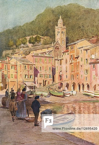 Portofino  um 1910  (1912). Künstler: Walter Frederick Roofe Tyndale.