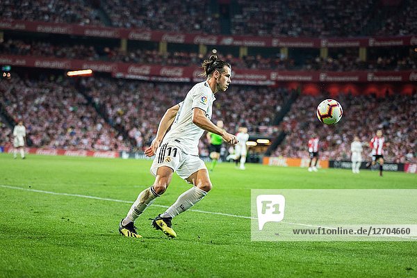Gareth Bale  Real Madrid player in action during a Spanish League match between Athletic Club Bilbao and Real Madrid