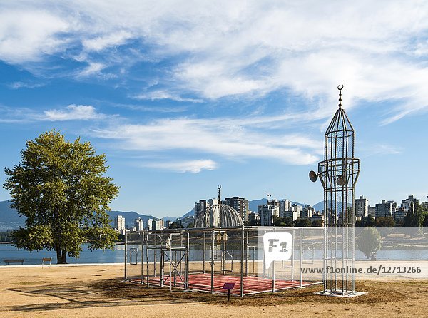 Sculpture  'Paradise has many Gates' art by Ajlan Gharem of Saudi Arabia. The work is installed in Vanier Park  Vancouver  BC  Canada as part of the Vancouver Biennale.
