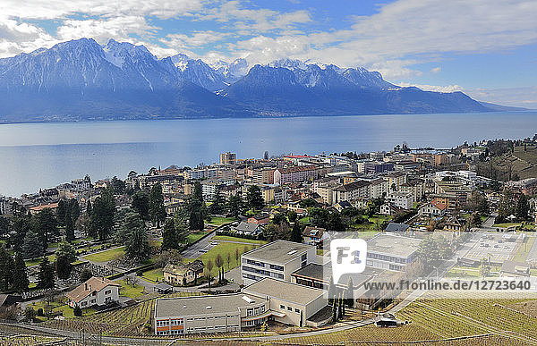 Schweiz  Montreux  Dorf oberhalb des Genfersees