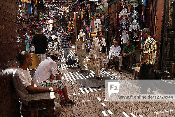 Souk. Medina of Marrakech. Marrakech. Morocco.