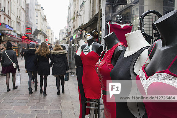 France  Paris  75  Rue Saint-Denis  December 2014.
