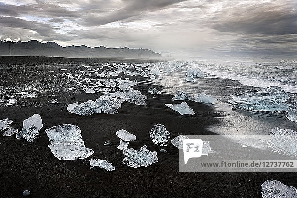 Iceland  South of Iceland  Joekulsarlon glacier lake  icebergs