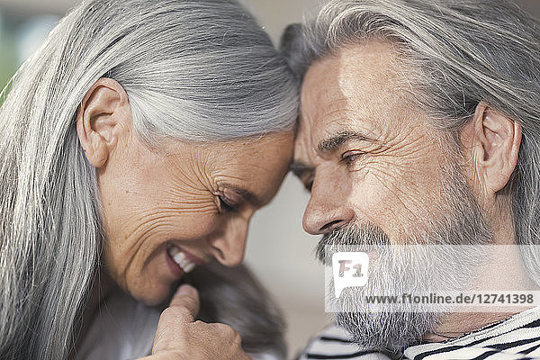 Portrait of an affectionate senior couple