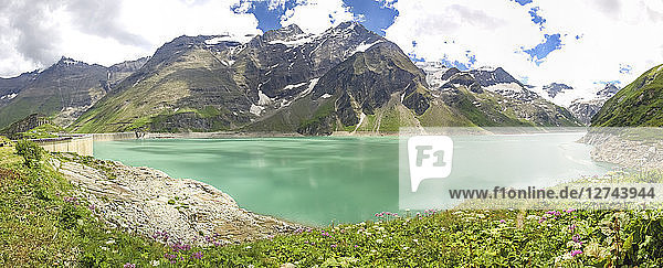 Austria  Salzburg State  Zell am See district  Panoramic view of Mooserboden dam