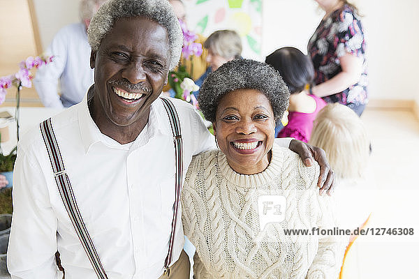 Portrait happy  enthusiastic senior couple