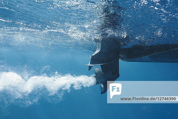 Boat propellor underwater