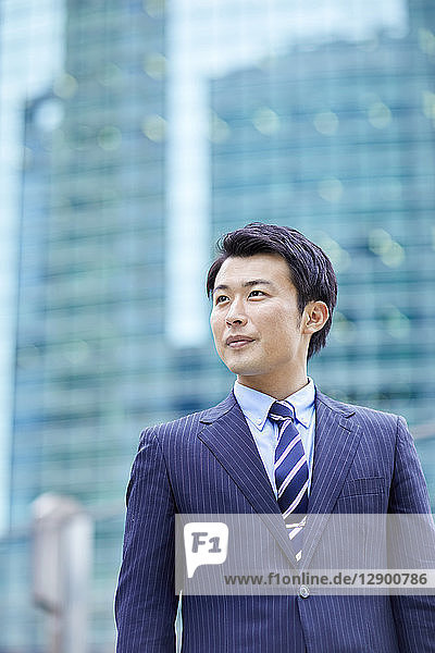 Japanese businessman downtown Tokyo