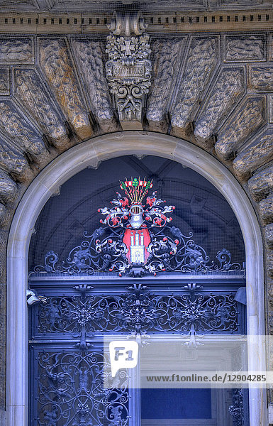 Portal, Hamburger Rathaus, Hamburg, Deutschland, Europa