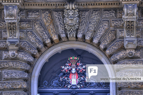 Portal Hamburger Rathaus Hamburg Deutschland Europa