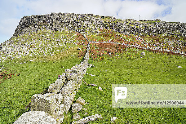 UK  Scotland  Isle of Skye  Neist Point  dry stone wall
