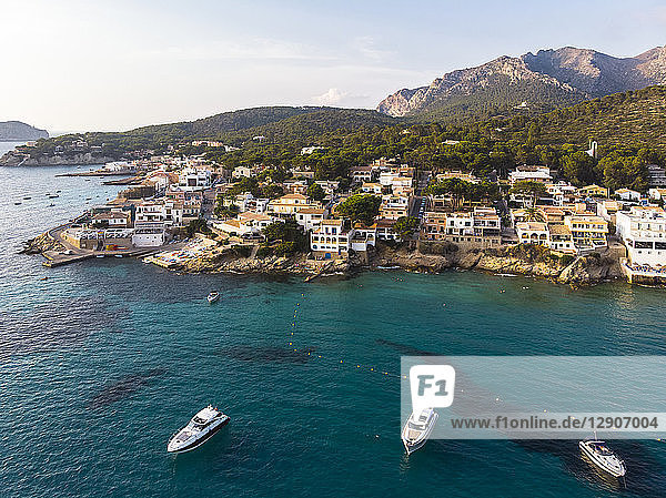 Spain  Balearic Islands  Mallorca  Aerial view of Bay of Sant Elm