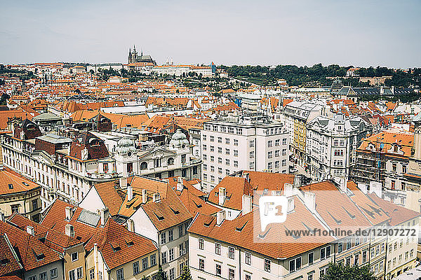 Czechia  Prague  cityscape seen from the old town hall