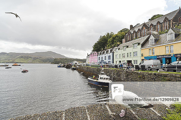 UK  Scotland  Isle of Skye  Portree  harbor