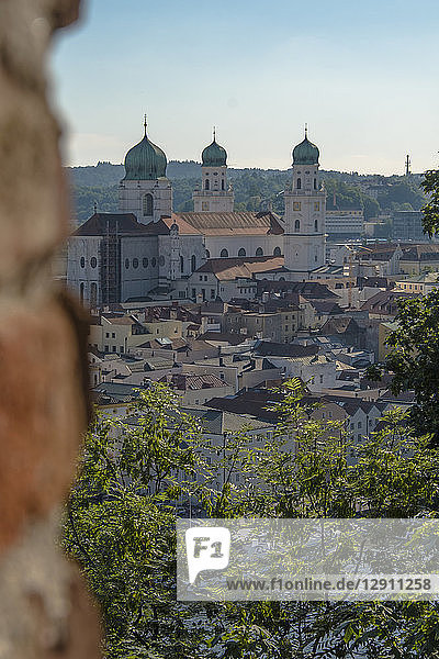 Germany  Bavaria  Passau  City view with St. Stephen's Cathedral
