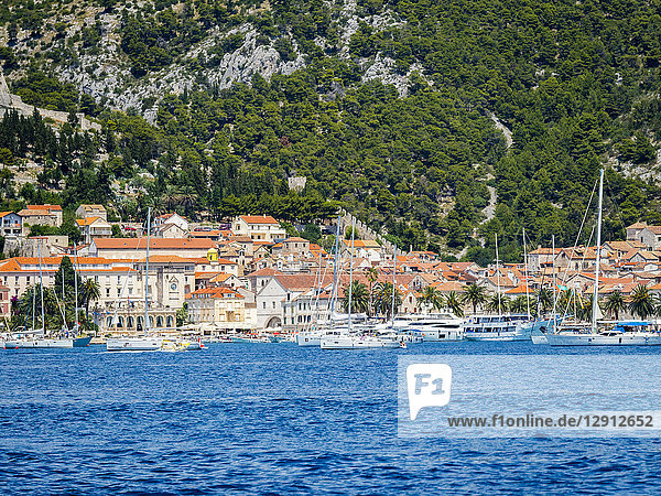 Croatia  Adriatic coast  Dalmatia  Hvar  coastal town