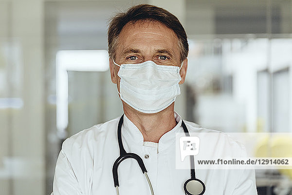 Portrait of a doctor  wearing surgical mask