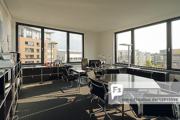 Modern office with city view