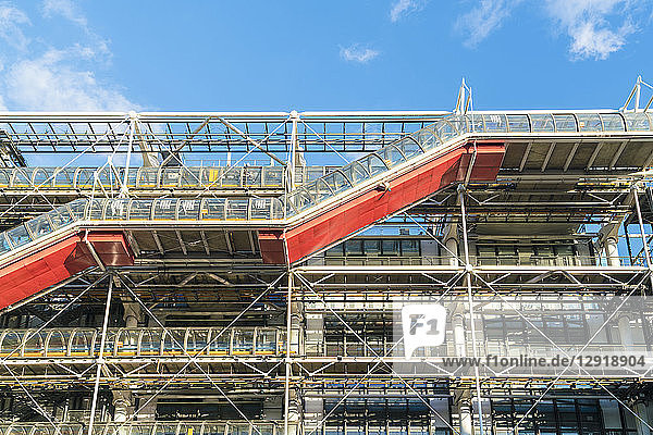 Außenansicht des Pompidou Centers  Paris  Frankreich
