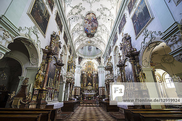 Interior of St. Peter's Abbey  Salzburg  Austria