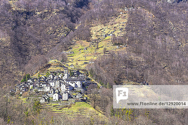 Dorf Corippo  Verzascatal  Kanton Tessin  Schweiz
