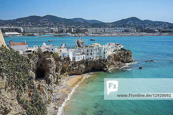 View over Eivissa Town (Ibiza Town)  Ibiza  Balearic Islands  Spain  Mediterranean  Europe