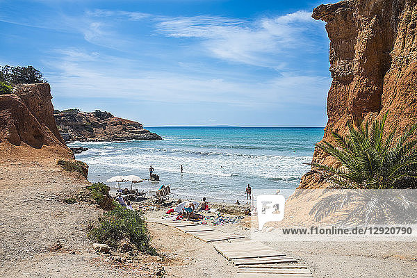 Strand Sa Caleta  Ibiza  Balearische Inseln  Spanien  Mittelmeer  Europa