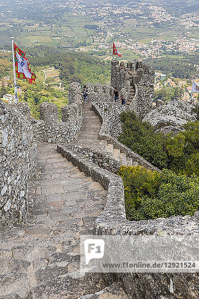 Die maurische Burg über Sintra  Portugal  Europa